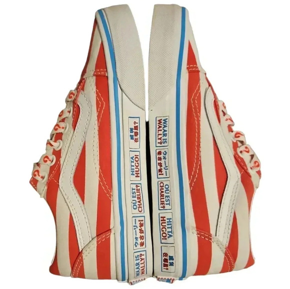 Vans X Where's Waldo International Stripes Old Skool Kids Sneakers Shoes 1.5 - Picture 8 of 14
